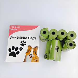 Sacs à déjections canines en amidon de maïs, vente chaude, portables, compostables et biodégradables pour l'extérieur, différentes couleurs disponibles - Product Image 1