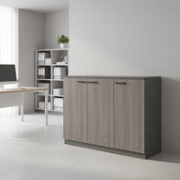 Armoire de classement de bureau moderne en MDF, armoire de classement à faible hauteur combinable librement, armoire de rangement de bureau à 2 portes
