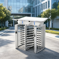 Torniquete de Doble Carril de Altura Completa, Puerta de Torniquete Segura y Estable, Productos de Sistemas de Control de Acceso Anti-Embotellamiento