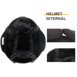 Casco Tattico Modulare NJ in Pelle di Capra, Set Maschera FAST con Faccia Sorridente Prajna, Attrezzatura per Fan CS, per il Gioco di 'Eat Chicken' e per l'Equitazione - Product Image 5