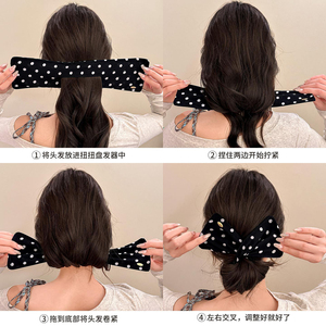 Women's Bow-shaped Hairpin Device Sweet and Lovely Hairpin Fast Hair Bun Hair Styling Tools Braid Hair Accessories - Product Image 6
