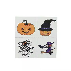 Autocollants de <span class=keywords><strong>tatouage</strong></span> fantômes et citrouilles personnalisés pour Halloween, motifs sorcière, dessins animés pour le corps, les bras et les épaules – Vente chaude directe usine - Product Image 1