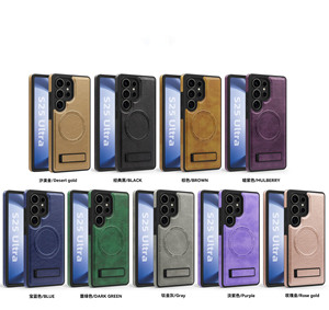 Funda de Teléfono de Cuero con Soporte, Nueva y en Oferta, para <span class=keywords><strong>Samsung</strong></span> S26 S25 Ultra, Funda Magnética para Coche para <span class=keywords><strong>Samsung</strong></span> S26 S25 Plus - Product Image 6