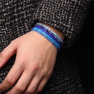 Bracelet de perles en cristal de pierre naturelle 4mm, perles extensibles unisexe, bijoux de guérison réglables pour femmes et hommes - Product Image 6