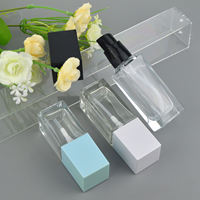 Grosir 20ml 30ml 40ml persegi kosong Makeup kosmetik kemasan Frosted cair Foundation Make-up botol kaca dengan Pompa