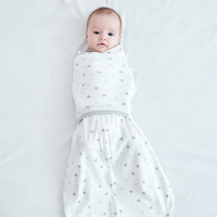 Nouveau design d'emmaillotage en coton bio super doux et chaud pour bébé avec un design mignon sûr et respirant pour les enfants
