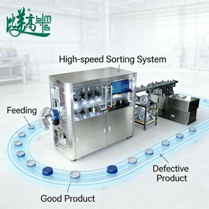 Máquina para Probar <span class=keywords><strong>la</strong></span> Hermeticidad de Tapas de Botellas |   Detección de Defectos Superficiales con Visión Artificial 360 (Manchas de Aceite, Daños en Hilos), Protección IP66, Marca BMG - Product Image 1