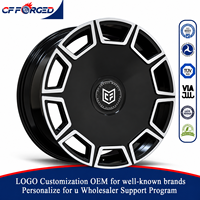 Jantes forgées monobloc Aerodisc de luxe, bicolores noires, 22, 24, 26 pouces, 6x139.7, pour Escalade Lincoln Navigator