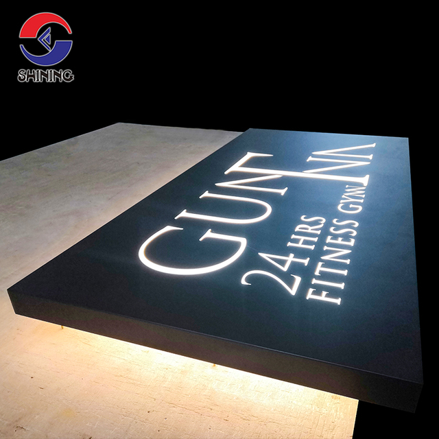Shining Painted Metal Light Box Sign Channel Backlit Letter Sign 3D Outdoor Electronic Illuminated Signs