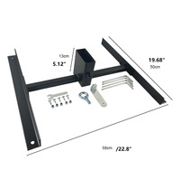 Base d'assemblage DIY 2x4 pour supports de cibles en acier AR500, accessoire de tir portable d'extérieur, base en acier au carbone noir revêtu