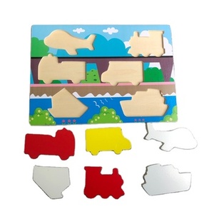 2022 Xe Đồ Chơi Bằng Gỗ Montessori Câu Đố Giao Thông Cho Trẻ Em - Product Image 3