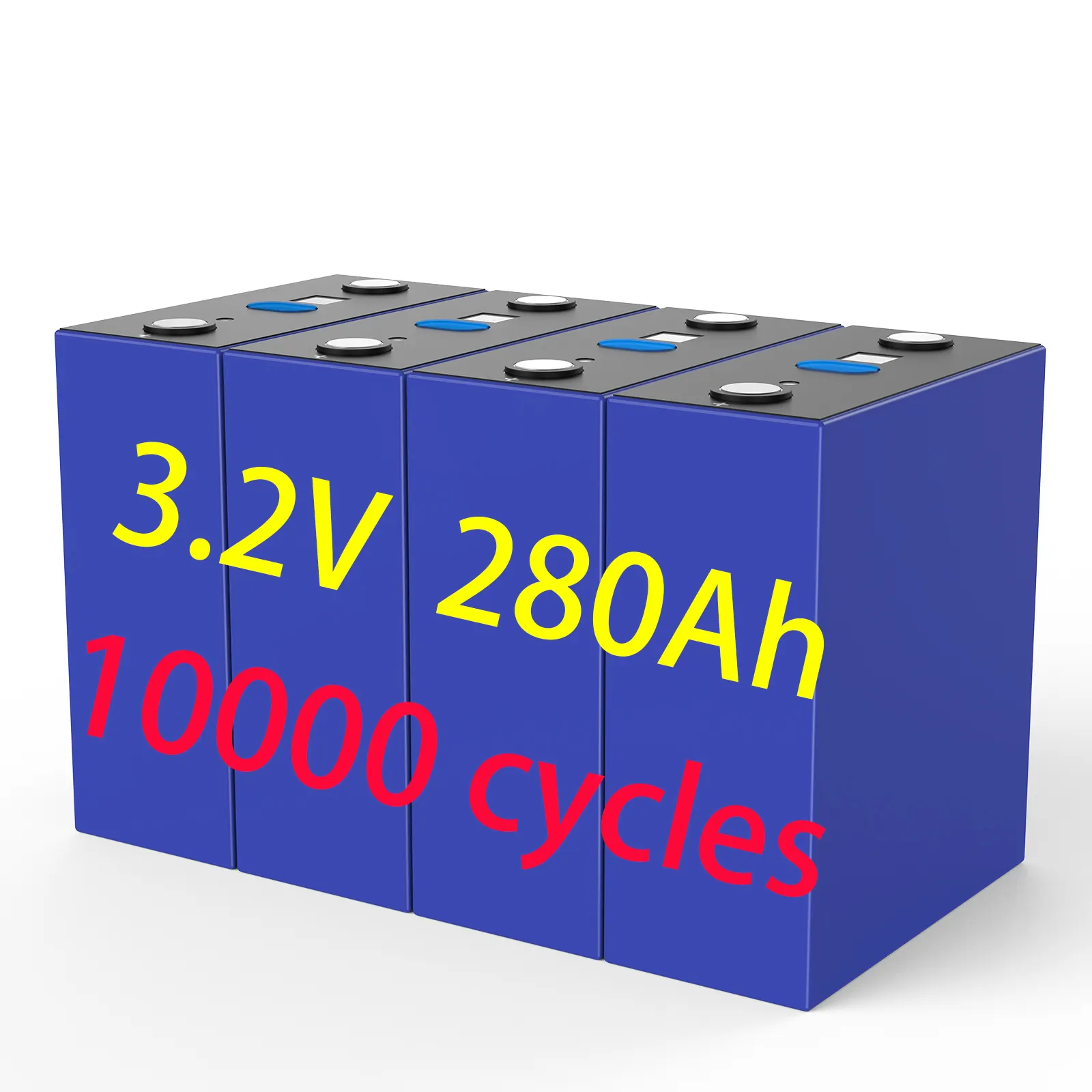 10000 çevrim ömrü 280Ah LiFePO4 pil 3.2V şarj edilebilir prizmatik depolama aküsü güneş lityum iyon piller