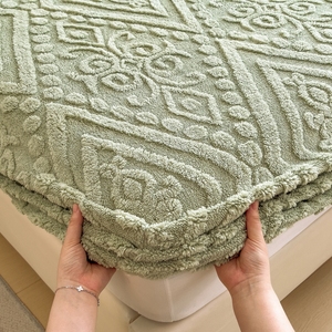 Taffeta được trang bị tấm với 3D thêu-Đầy đủ/Nữ Hoàng sâu túi giường váy - Product Image 4