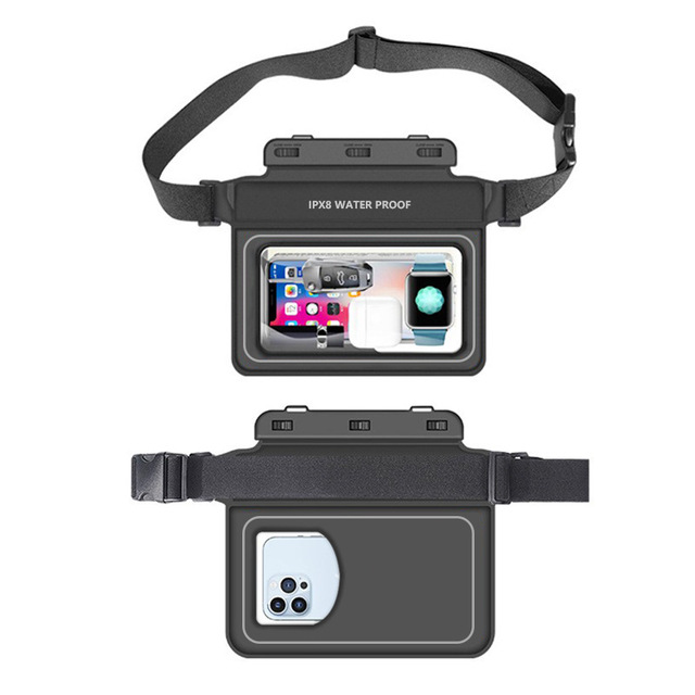 PVC Sponge IPX8 Waterproof Waist Bag Outdoor Phone  Pouch Beach Swimming Floating Mobile phone Bag for diving hot spring sauna