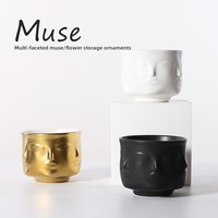 Vase en céramique style nordique avec glaçure colorée, ornements pour plantes, décoration douce pour la maison, poterie pour plantes succulentes, boîte en papier pour salon