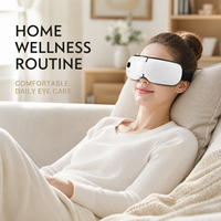 Masseur oculaire sans fil portable avec compression d'air, masque chauffant pour les yeux, vibration, audio Bluetooth, design pliable et rechargeable