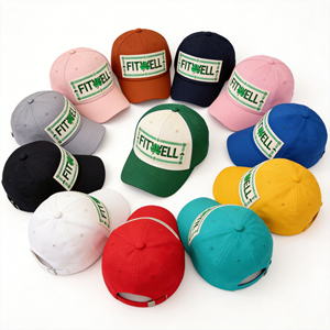 หมวกเบสบอลปักลายคุณภาพสูง 6 แผง ปรับขนาดได้ หลายสี ปักโลโก้ของคุณเองได้ - Product Image 4