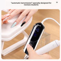 Perceuse à ongles électrique portable professionnelle 40000 tr/min avec contrôle de vitesse intelligent IA, moteur sans balais, rechargeable, pour salon de manucure