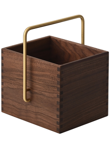 Hai Lớp Màu Đen Óc Chó Hộp Lưu Trữ Với Brass Xử Lý Lỗ Mộng Và Tenon Doanh Rắn Gỗ Phong Cách Cổ Điển Lưu Trữ Trường Hợp OEM Odm - Product Image 6