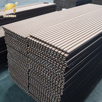 Panneau acoustique en fibre de polyester moderne pour hôtel, placage bois MDF, écologique, isolation phonique, Akupanel, décoration murale