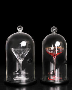 Platos de cóctel <span class=keywords><strong>Molecular</strong></span> creativos para bares, cubierta ahumada transparente tapa de vidrio coctelera base perforada - Product Image 6