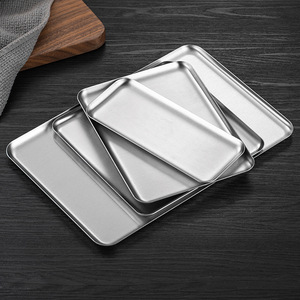 <strong>Stainless</strong> Steel Korean <strong>Rectangular</strong> <strong>Plate</strong> for BBQ Sushi <strong>Serving</strong> Dishes Snack Tray Cake Tray Storage Tray Plant for Camping - Product Image 4