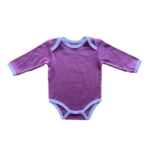 Mameluco Bebé Temporada de otoño Algodón orgánico Bambú Boutique Unisex Crawl Peso ligero Tejido Liso Ropa para niños pequeños