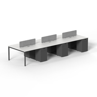 Poste de travail de bureau durable ATWOKA pour les espaces ouverts, tables de travail pour les environnements de travail collaboratifs