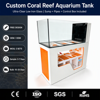 Aquarium de corail d'eau salée personnalisé ZOOBAM, aquarium de péninsule avec SUMP, modèle élégant