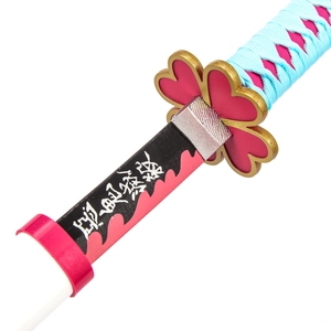 Épée en bois de Kanroji <span class=keywords><strong>Mitsuri</strong></span>, <span class=keywords><strong>katana</strong></span> de l'anime Demon Slayer, jouet Ming Hu Demon - Product Image 3
