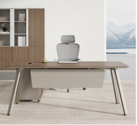 Bureau de direction en bois moderne et élégant personnalisé, table de bureau classique pour patron ou président, mobilier de bureau