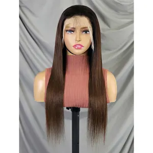 Ucuz fiyat düz renkli peruk toptan 13x4 tam sırma ön peruk insan ham çin saç siyah kadınlar için 22 inç