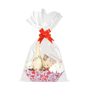 Paper Basket Empty to <strong>Fill</strong> with Pull Bows and Clear Plastic <strong>Bags</strong> for Wedding Birthday <strong>Party</strong> Gift Valentines Mother's Heart - Product Image 5