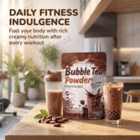 Poudre de thé au lait protéiné au chocolat pour bubble tea, mélange instantané pour boisson Boba avec emballage personnalisé et développement de formule