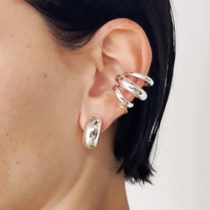 Nuovissimi Polsini da Orecchio CC di Lusso Gioielli in Acciaio Inossidabile Placcato Oro 18K <span class=keywords><strong>Clip</strong></span> <span class=keywords><strong>Orecchini</strong></span> Ipoallergenici per Donne e Ragazze - Product Image 3