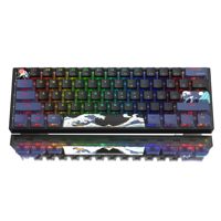 OEM ODM 60 Percent Keyboard Gaming Creamy Mechanical Wired Keyboard Anime HotSwappable RGB Keyboard with PBT Keycaps for Window