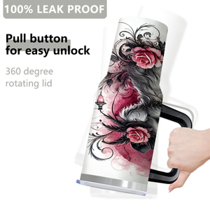 Vaso de Acero Inoxidable de 30 oz con Asa, Personalizado con Impresión UV, Diseño de Pareja Maltesa, Envío Gratis desde Almacén en EE. UU., para Amantes de los Perros - Product Image 4