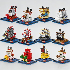Collection en vogue : <span class=keywords><strong>Bateau</strong></span> flottant Thousand Sunny et Navire <span class=keywords><strong>pirate</strong></span> Merry, modèles Polor Tang Anime 1 <span class=keywords><strong>Piece</strong></span>, en mini briques de construction - Product Image 1