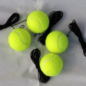 Açık taşınabilir Solo tenis süpürgelik dize topları ve elastik halatlar yeni başlayanlar için