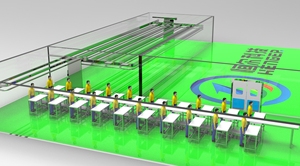 Convoyeur courbé pour la transformation de la viande destiné aux abattoirs, manipulation du porc et du bœuf - Product Image 3
