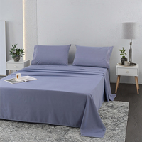 Ensemble de draps confortables Ensemble de draps brodés Ensemble de literie d'hôtel à double brosse