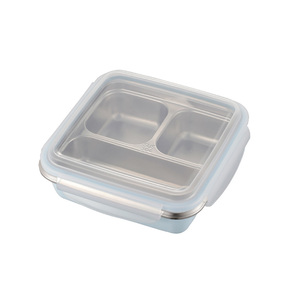 LIHONG Contenitore per Pranzo in Acciaio Inox Verniciato a Polvere, Ermetico e Adatto al Microonde, <span class=keywords><strong>con</strong></span> <span class=keywords><strong>Scomparti</strong></span> per Adulti e Viaggi - Product Image 6
