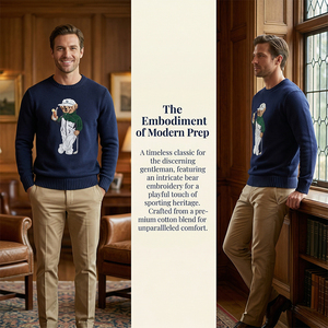 Pull en tricot personnalisé pour homme de qualité supérieure |   Esthétique Old Money |   100% Coton de Qualité |   Logo personnalisé OEM/ODM Faible MOQ Confortable - Product Image 6