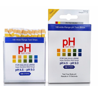 100 bandelettes de test de pH universelles en plastique SY, gamme complète 0-14, personnalisables OEM, test rapide du pH, garantie 2 ans, pour l'eau potable