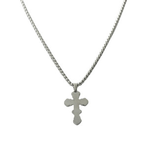 yunnique <b>Titanium</b> Steel Cross Pendant Necklace Men's Stainless Steel Geometric Design Punk Retro Style Fashion Jewelry - Product Image 2