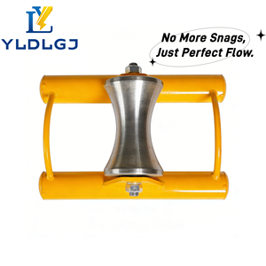 Rouleau <span class=keywords><strong>de</strong></span> guidage <span class=keywords><strong>de</strong></span> câble en aluminium usiné, cadre jaune en forme <span class=keywords><strong>de</strong></span> sablier, bloc central réglable, support <span class=keywords><strong>de</strong></span> traction robuste pour machine à cordage - Product Image 4