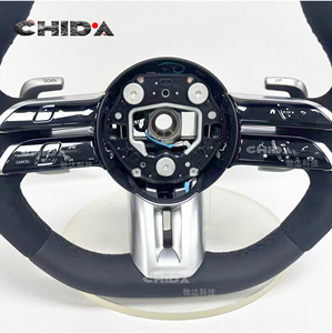 Volant en cuir et daim style libellule personnalisé, adapté aux <span class=keywords><strong>Mercedes</strong></span> Benz W205 W166 W177 W204 W217 W222 C63 E63 S63 G63 CLS - Product Image 3
