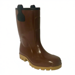 Botas de Seguridad Ttake Marrones de PVC con Suela de Goma para Protección Laboral - Product Image 2
