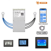 ANT BMS LiFePO4 Lithium-Ion 485 CAN avec GPS 3-4S 7-16S 7-24S 22S 30S 32S 24S BT APP Moniteur PCBA BMS 16S 200A BMS 48V LiFePO4