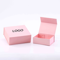 Boîte cadeau de luxe rose avec logo personnalisé, fermeture magnétique, boîte en papier pliable personnalisée pour l'emballage de chaussures et de vêtements